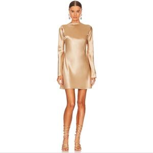 Zara Satin long sleeve dress